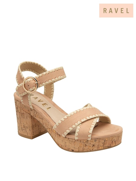 Ravel Natural Cross-Over Platform Sandals (478944) | 148 QAR