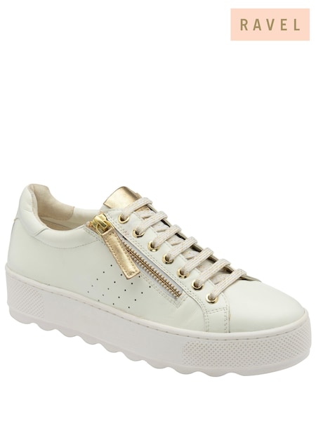 Ravel White Zip Up Casual Trainers (479181) | AED233
