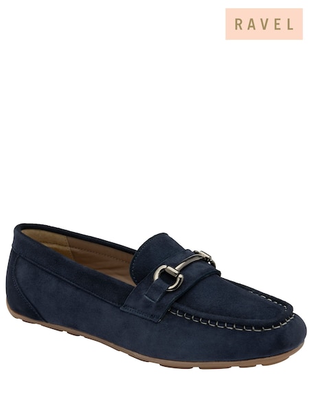 Ravel Blue Leather Driving Shoes Loafers (479287) | R$ 590