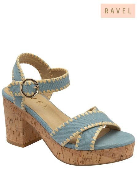Ravel Blue Cross-Over Platform Sandals (479430) | €38