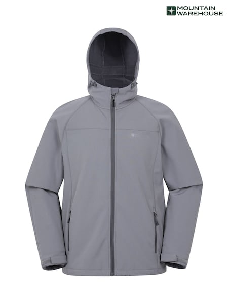 Gris - Regular Mountain Warehouse Exodus Water-resistant Softshell Jacket