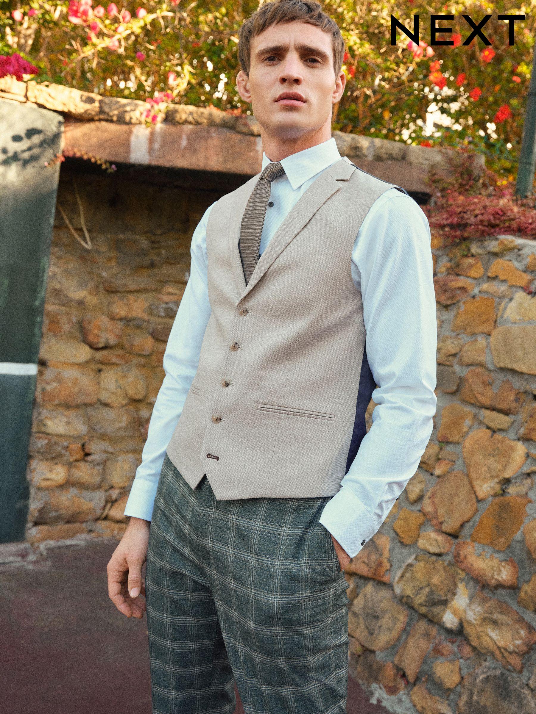 Mens Green Waistcoats Green Tweed Waistcoats Next