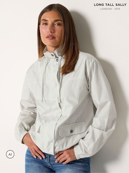 Cream - Long Tall Sally Check Windbreaker Jacket