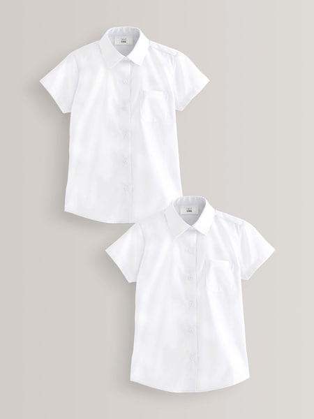 Weiß - 2 Pack Short Sleeve School Shirts (3-18yrs) (480780) | 13 € - 23 €
