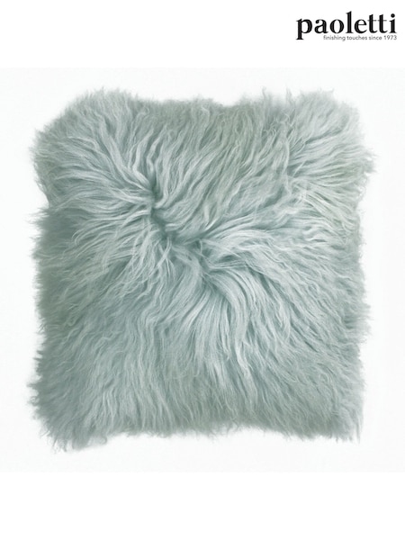 Riva Paoletti Blue Blush Mongolian Sheepskin Polyester Filled Cushion (481163) | €53