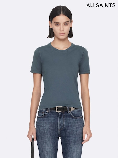 أزرق - Allsaints Hela Short Sleeve T-shirt