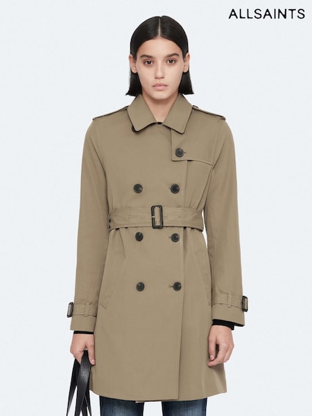 Brown - Allsaints Leonard Trench Coat