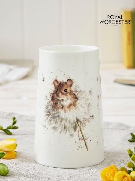 Royal Worcester White Wrendale Small Mouse Vase (482260) | €37