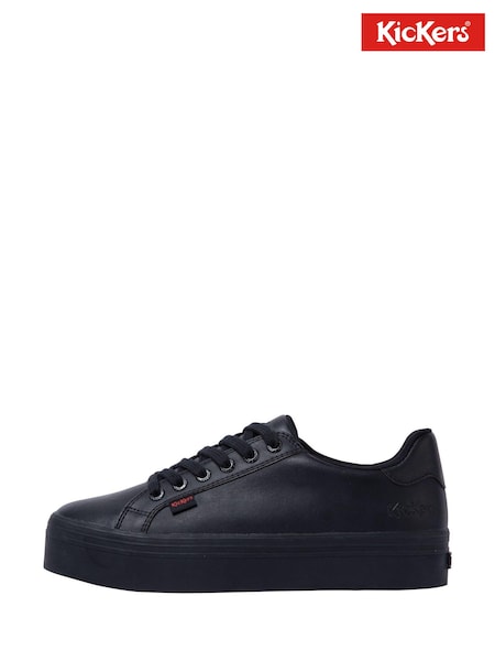 Kickers Black Youth Tovni Stack Leather Shoes (482293) | €77