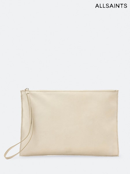 White - Allsaints Siloh Large Pouch