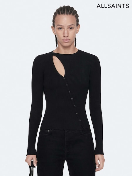 Черный - Allsaints Cruz Button Through Jumper