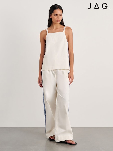 White - Jag Canvas Contrast Camisole