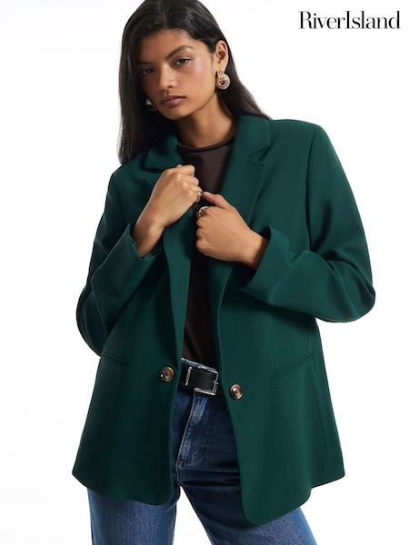 Green - River Island Crepe Blazer
