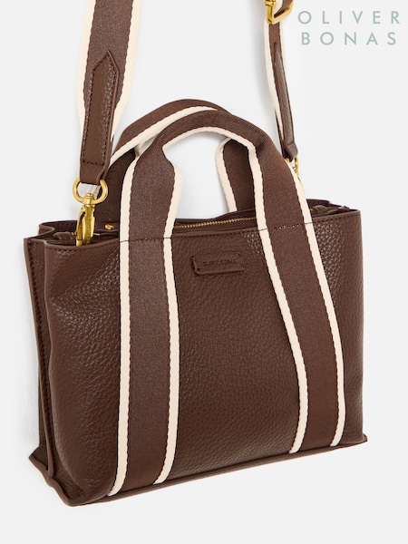 Brown - Oliver Bonas Emma Mini Tote Cross-body Bag