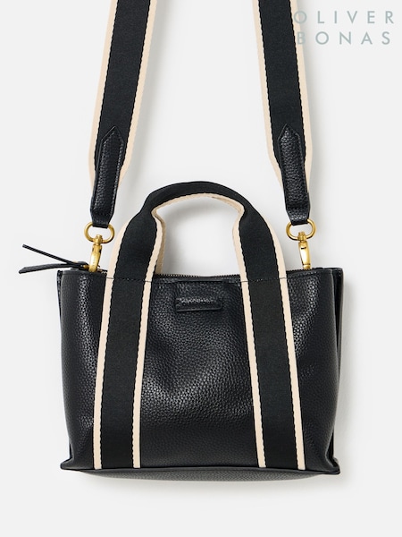črna - Oliver Bonas Emma Mini Tote Cross-body Bag
