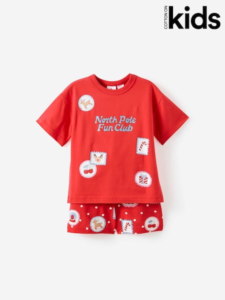 Red - Cotton On Kids Dreamdrift Family Xmas Pyjamas Set