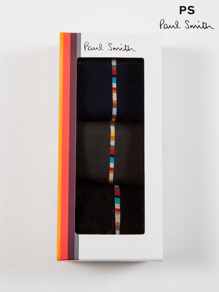 Black - Regular Paul Smith Socks Set Of 3 Pack