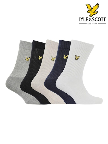 Lyle & Scott White Socks 5 Pack (484638) | €31