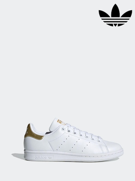 adidas Originals White/Gold Stan Smith Trainers (484718) | € 66
