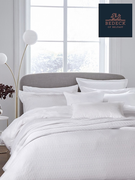 Bedeck Of Belfast White 300 Thread Count 100% Cotton Kham Duvet Cover (485311) | €86 - €152