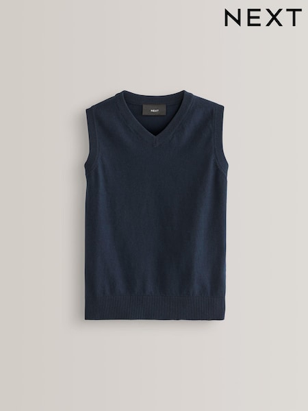 Marineblau - School Knitted Cotton-Rich Tank Top (3-16yrs) (486005) | 7 € - 12 €