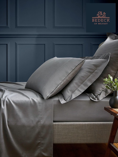 Bedeck of Belfast Grey Bob 600 Thread Count Egyptian Cotton Oxford Pillowcase (486901) | €27