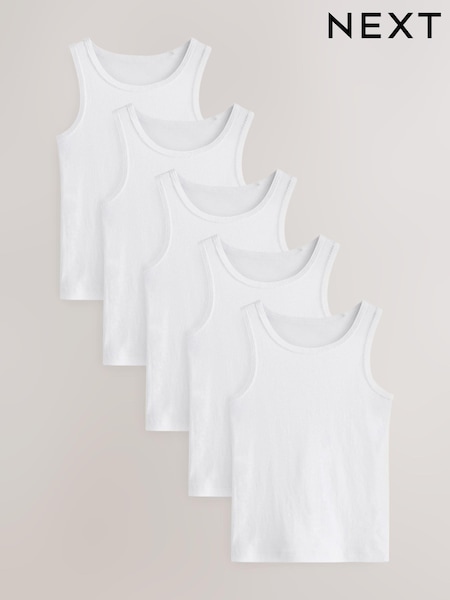 Blanco - 100% Cotton Vests 5 Pack (1.5-16yrs) (486964) | 16 € - 22 €