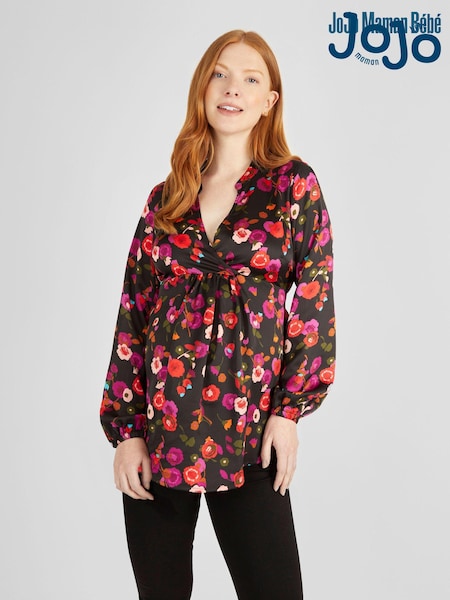 JoJo Maman Bébé Black Floral Maternity Blouse (486993) | €63