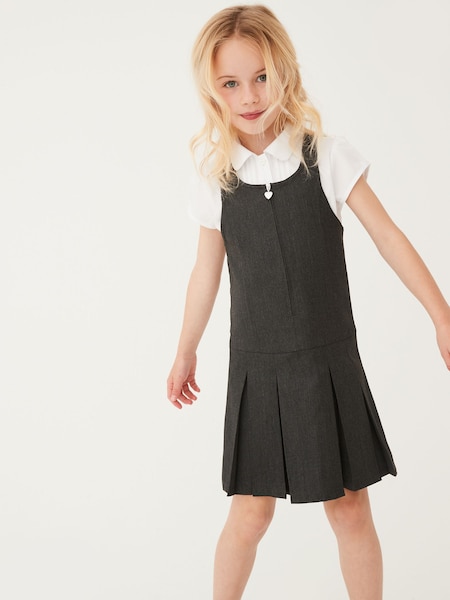 رمادي - Zip Front School Pinafore (3-14yrs) (487154) | ‏46 د.إ.‏ - ‏ 61‏ د.إ.