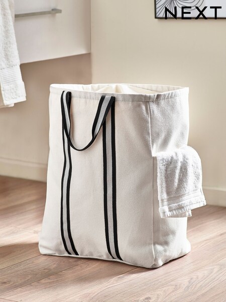 Natural Monochrome Pocket Laundry Basket (487897) | €13
