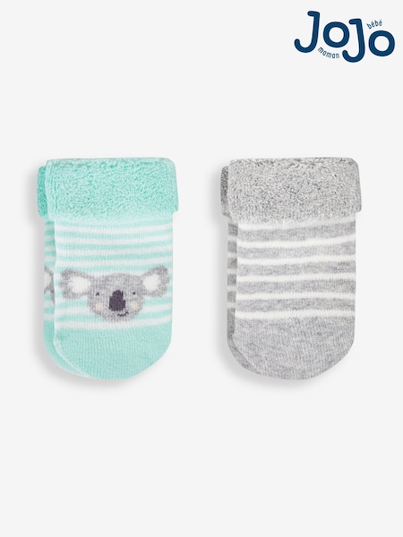 Verde con koala - JoJo Maman Bébé 2-Pack Baby Socks (488969) | 11 €