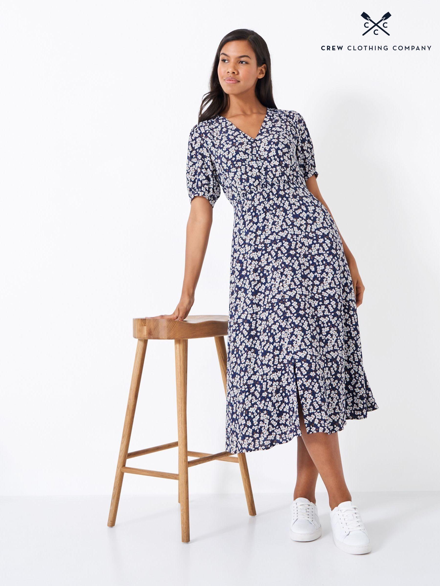Women s Crew Clothing Company Summer Dress Midi Floral Dresses Next Luxembourg