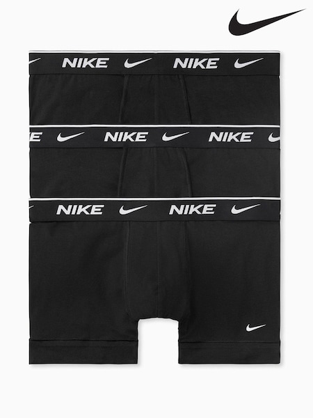 שחור - Nike Everyday Cotton Stretch Trunks 3 Pack (489585) | ‏151‏₪