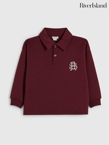 Red - River Island Scuba Rugby Sweatshirt