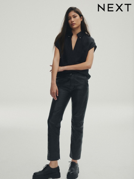 Black Leather Trousers (490715) | 215 QAR