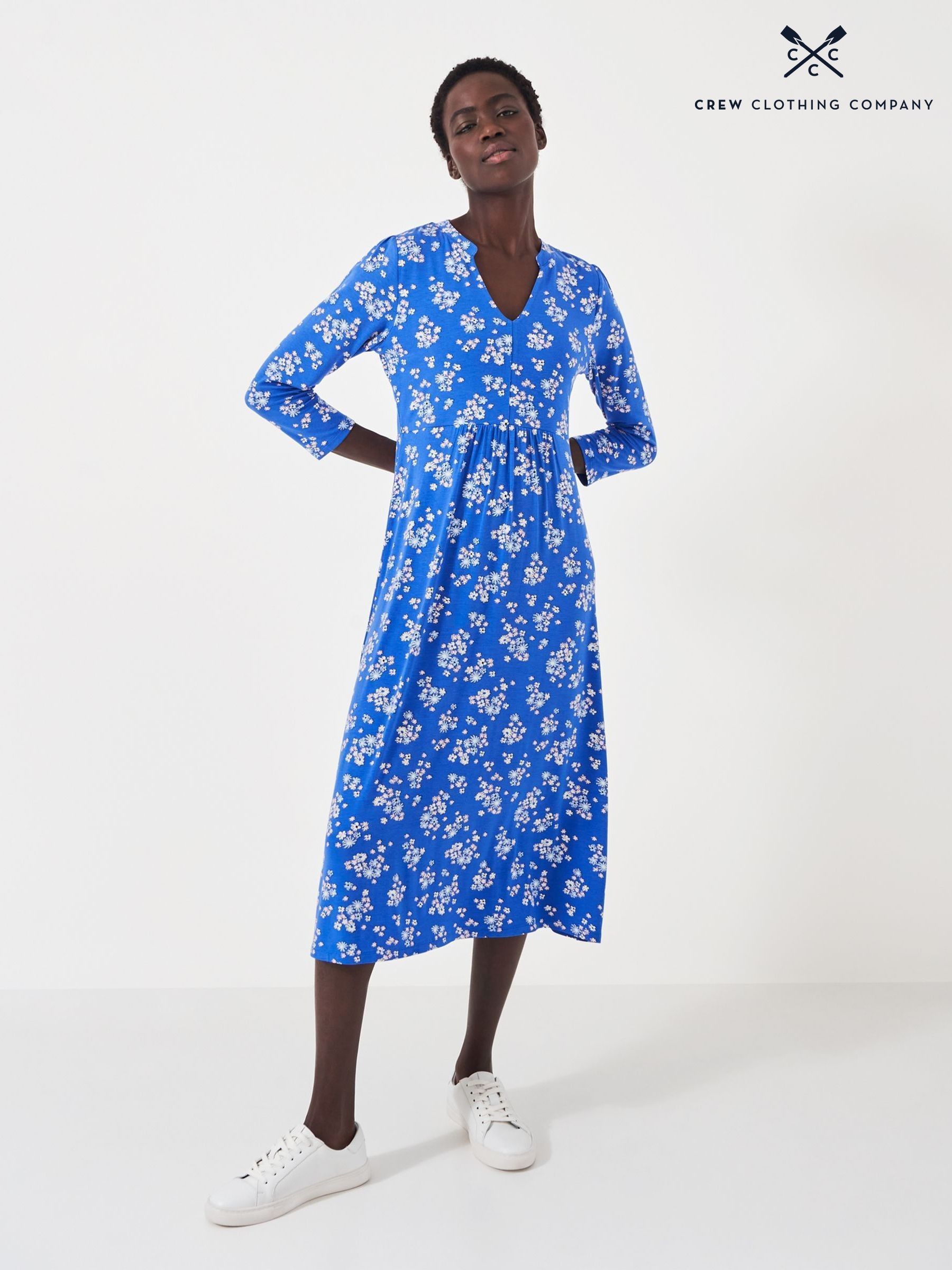 Women s Sale Crew Clothing Company Blue Midi Dresses Next Luxembourg