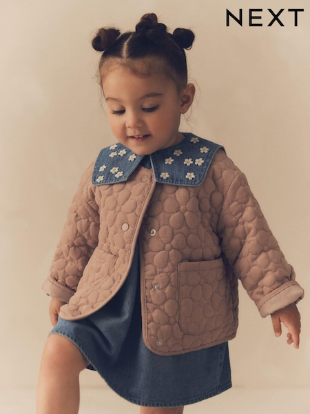 Natural Corduroy Quilted Coat (3mths-7yrs) (492076) | €23 - €27