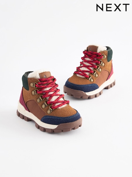 Tan Brown Colourblock Thermal Thinsulate™ Lined Hiker Boots (492148) | AED106 - AED128