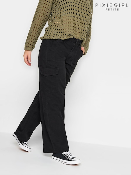 PixieGirl Petite Twill Loose Utility Trousers (492784) | 136 LEI