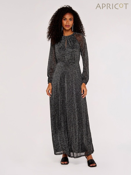 Apricot Black Mesh Raglan Maxi Dress (493742) | €26