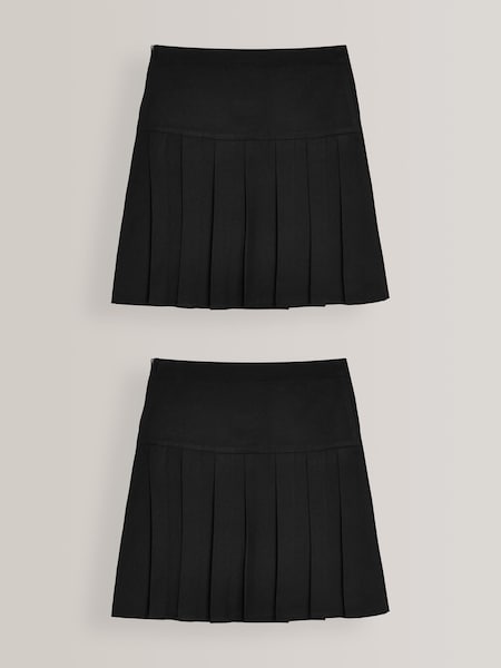 Schwarz, längerer Schnitt - Pleated School Skirts 2 Pack (3-16yrs) (493743) | 18 € - 33 €