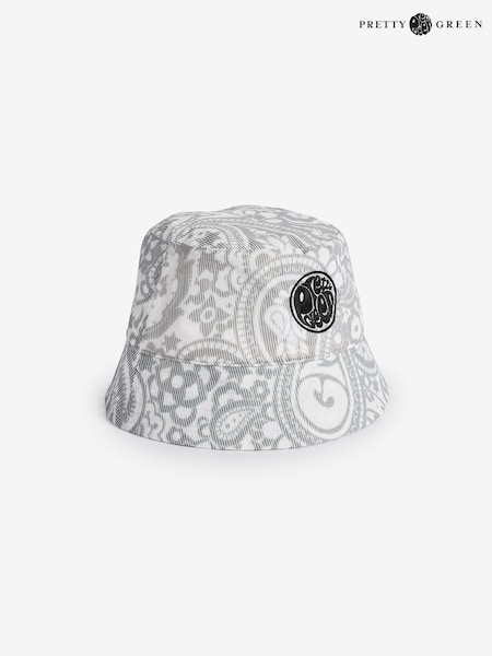 Pretty Green Grey Anchorage Paisley Bucket 100% Cotton Hat (493950) | €30