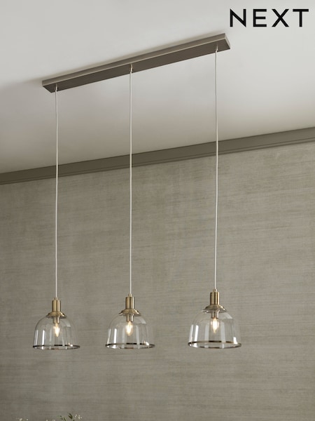 Brass Gloucester 3 Light Pendant Ceiling Light (494816) | €165