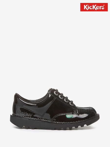 Kickers Black Patent Youth Lo Leather Shoes (496762) | €86