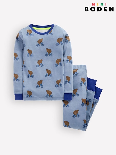 Blå - Boden Snug Lang John Pyjamas