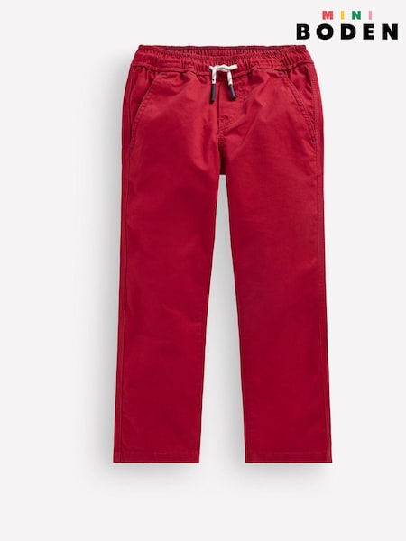 Red - Boden Slim Pull-on Trousers