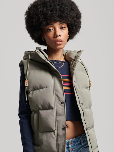 Superdry Green Vintage Hooded Everest Gilet (498700) | €57