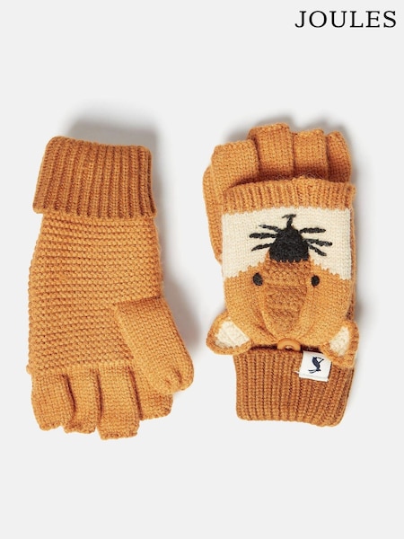 Joules Carey Orange Fox Character Gloves (498746) | R$ 150