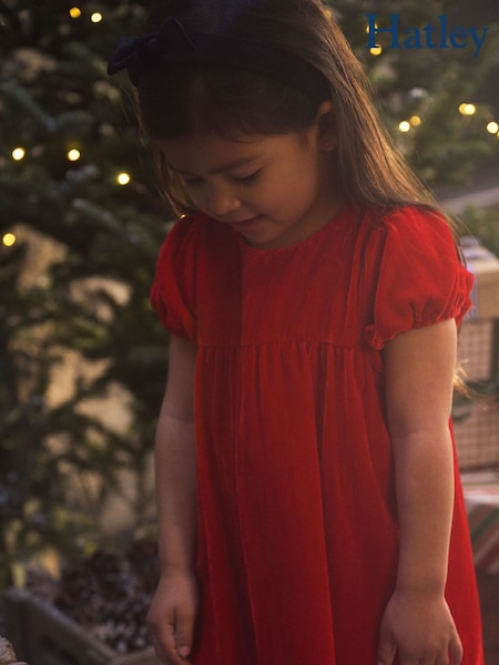 Hatley Red Velvet Christmas Puff Sleeve Dress (499059) | €15.50