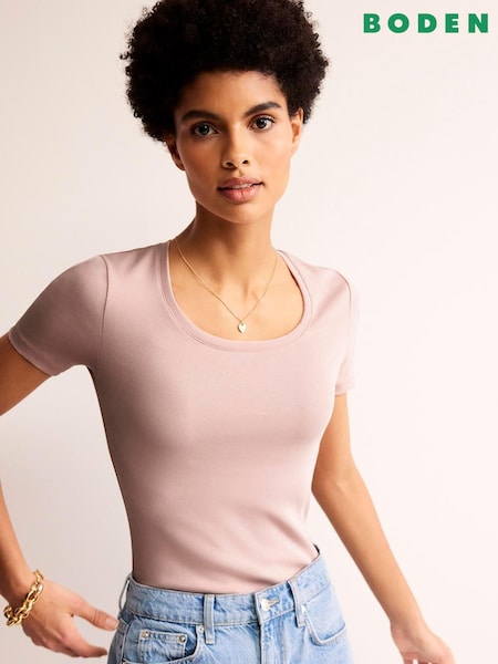 Pink - Boden Essential Jersey T-Shirt (499194) | 164 LEI